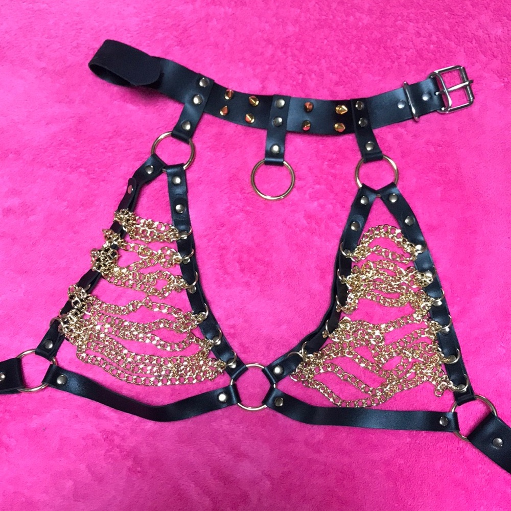 Strappy chain bra top
